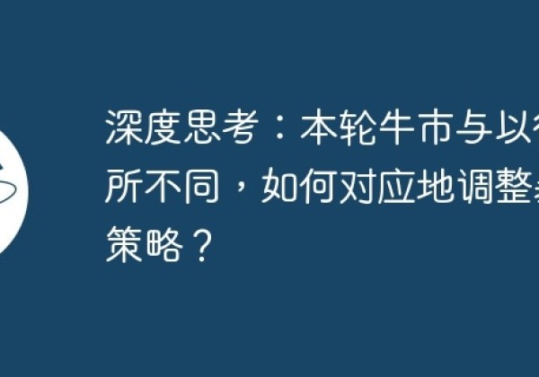 深度思考：本轮牛市与以往有所不同，如何对应地调整暴富策略？