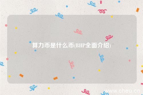 算力币是什么币(BHP全面介绍)