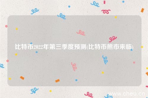 比特币2022年第三季度预测(比特币熊市来临)